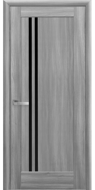 Межкомнатные двери Прага с черным стеклом kfd-praga-4