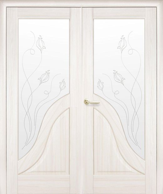 Двери двустворчатые Амата ясень делюкс со стеклом Р2 dveri-dvustvorchatye-amata-jasen-deljuks-so-steklom-r2