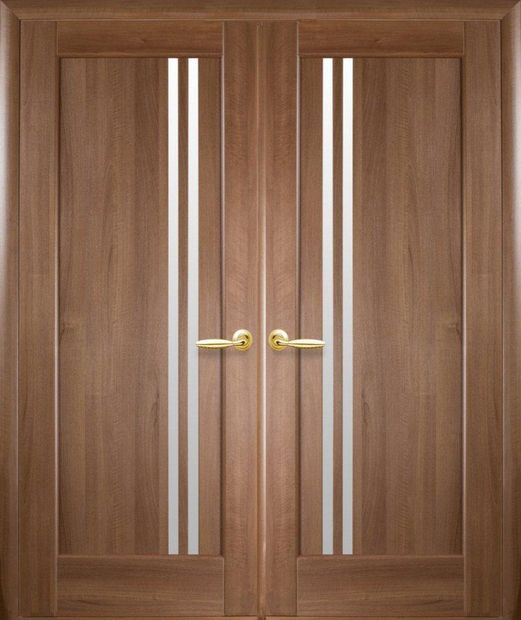 Двери двустворчатые Делла золотая ольха делюкс стекло Сатин dveri-dvustvorchatye-della-zolotaja-olha-deljuks-steklo-satin