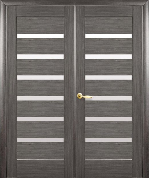 Двери двустворчатые Линнея грей делюкс New стекло Сатин dveri-dvustvorchatye-linneja-grej-deljuks-new-steklo-satin