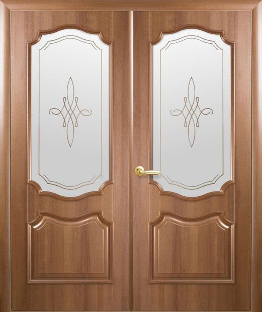 Двери двустворчатые Рока золотая ольха делюкс со стеклом Р1 dveri-dvustvorchatye-roka-zolotaja-olha-deljuks-so-steklom-r1