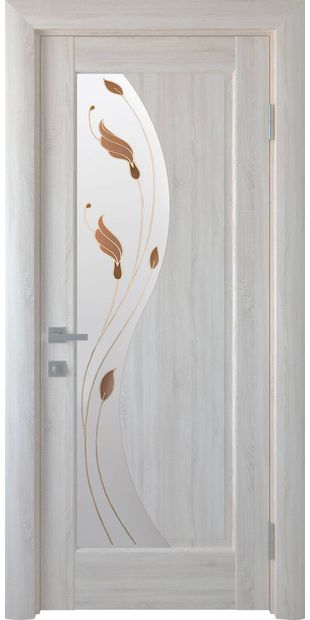 Межкомнатные двери Эскада со стеклом сатин и рисунком Р1 eskada-3