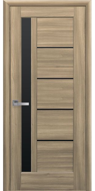 Межкомнатные двери Грета с черным стеклом greta-26