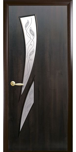 Межкомнатные двери Камея со стеклом сатин и рисунком Р2 kamea-17