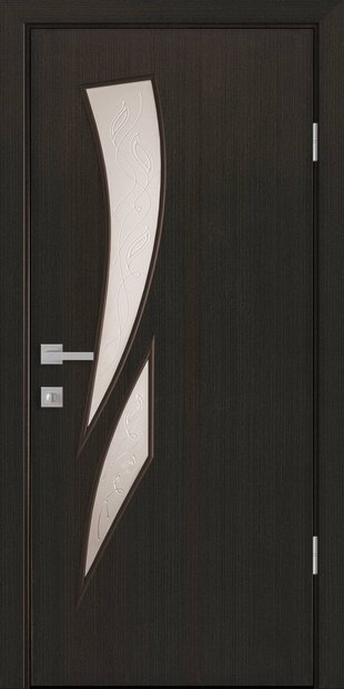 Межкомнатные двери Камея со стеклом сатин и рисунком kamea-40