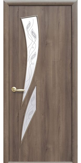 Межкомнатные двери Камея со стеклом сатин и рисунком Р2 kamea-5