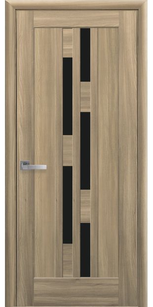 Межкомнатные двери Лаура с черным стеклом laura-13