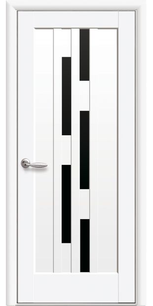 Межкомнатные двери Лаура с черным стеклом laura-2