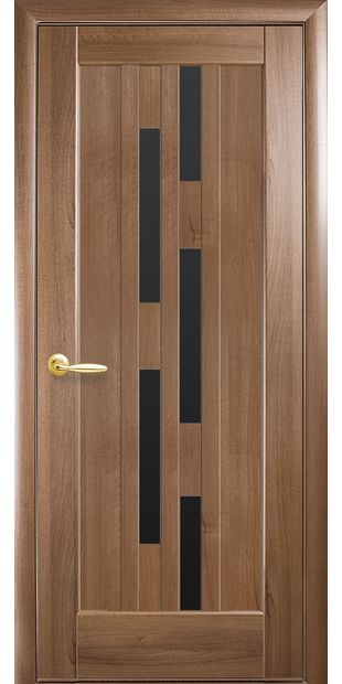 Межкомнатные двери Лаура с черным стеклом laura-7