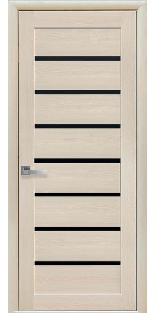 Межкомнатные двери Леона с черным стеклом leona-2