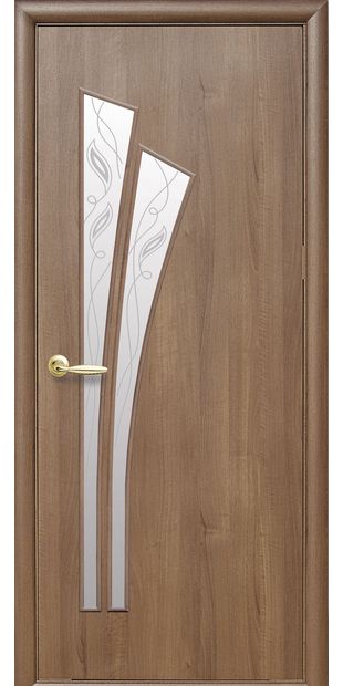 Межкомнатные двери Лилия со стеклом сатин и рисунком Р2 lilia-30
