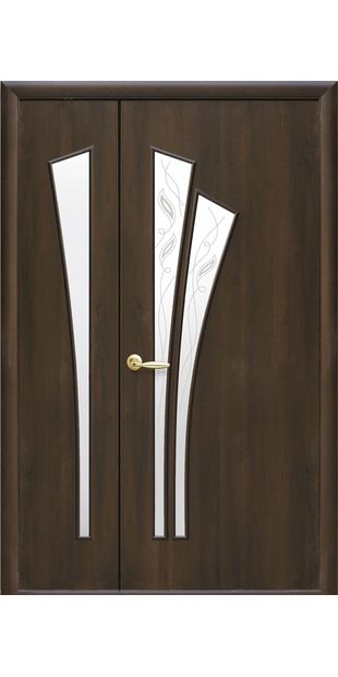 Межкомнатные двери Лилия со стеклом сатин и рисунком lilia-65