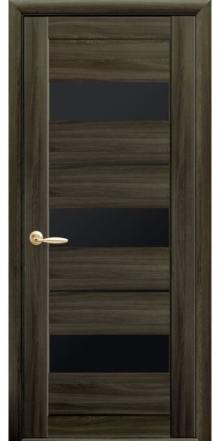 Межкомнатные двери Лилу с черным стеклом lilu-11