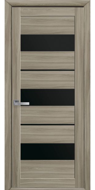 Межкомнатные двери Лилу с черным стеклом lilu-15