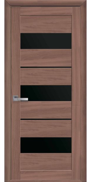 Межкомнатные двери Лилу с черным стеклом lilu-23