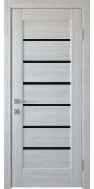 Межкомнатные двери Брістоль с черным стеклом kfd-brіstol-1