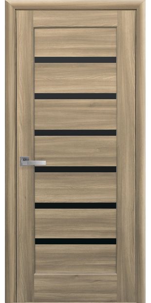 Межкомнатные двери Линнея с черным стеклом linneya-38