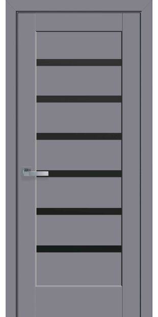 Межкомнатные двери Линнея с черным стеклом linneya-47