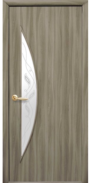 Межкомнатные двери Луна со стеклом сатин и рисунком Р2 luna-20
