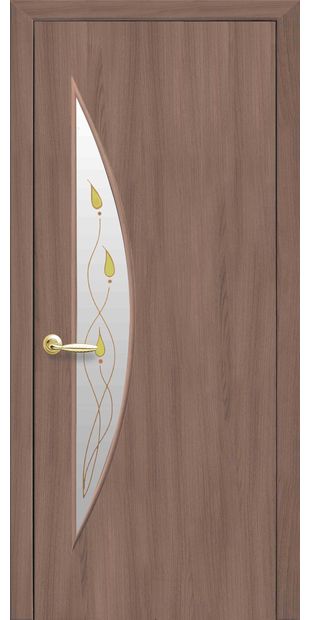 Межкомнатные двери Луна со стеклом сатин и рисунком Р1 luna-49