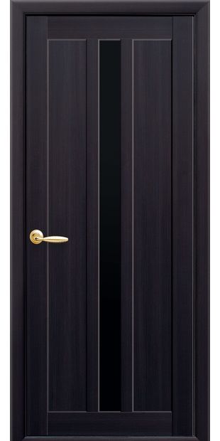 Межкомнатные двери Марти с черным стеклом marti-14
