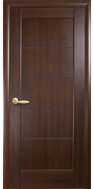 Межкомнатные двери Вена с черным стеклом kfd-vena-2