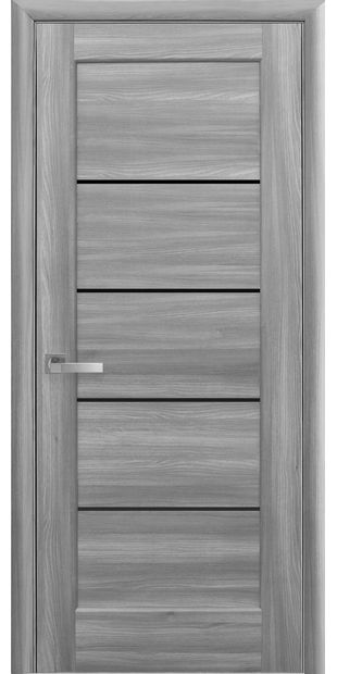 Межкомнатные двери Вена с черным стеклом kfd-vena-4