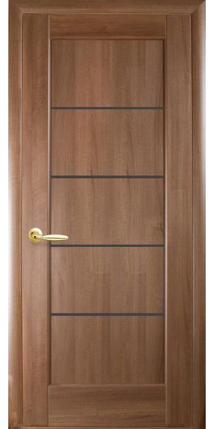 Межкомнатные двери Вена с черным стеклом kfd-vena-6