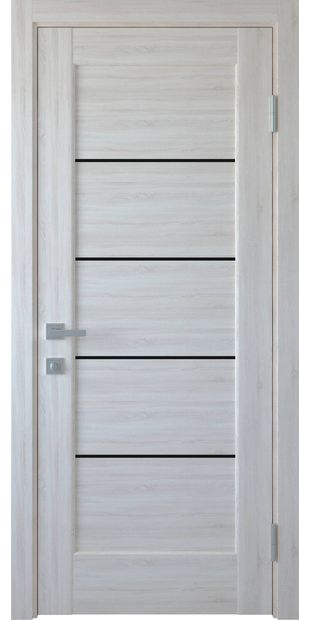 Межкомнатные двери Вена с черным стеклом kfd-vena-7