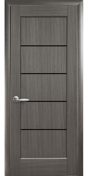 Межкомнатные двери Вена с черным стеклом kfd-vena-8