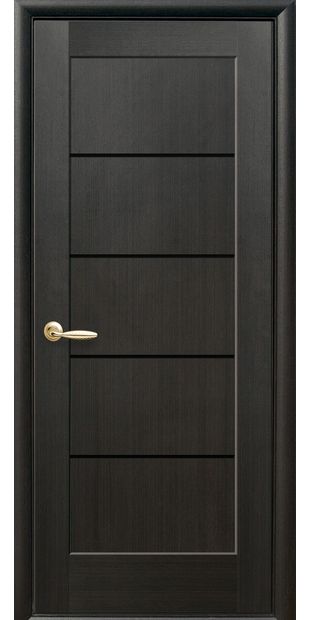 Межкомнатные двери Мира с черным стеклом mira-7