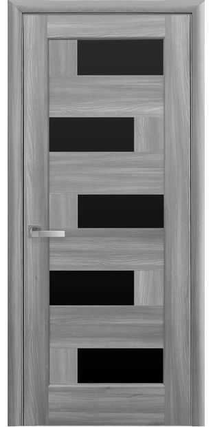 Межкомнатные двери Пальміра с черным стеклом kfd-palmіra-7