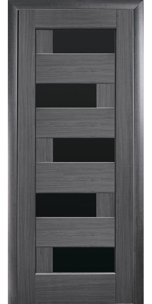 Межкомнатные двери Пальміра с черным стеклом kfd-palmіra-9