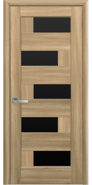 Межкомнатные двери Пиана с черным стеклом piana-39