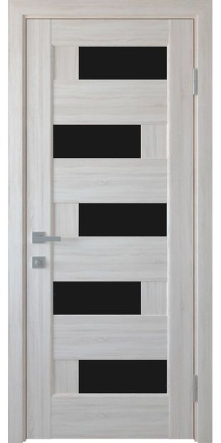 Межкомнатные двери Пальміра с черным стеклом kfd-palmіra-13