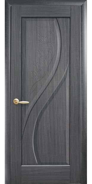 Межкомнатные двери Прима глухое с гравировкой prima-44