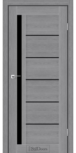 Межкомнатные двери София с чорным стеклом sofia-dub-popelastij-z-cornim-sklom