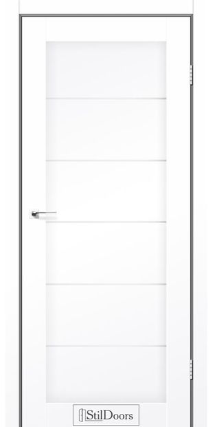 Межкомнатные двери Виктория стекло сатин viktoria-bilij-matovij-zi-sklom-satin