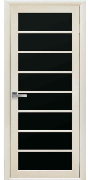 Межкомнатные двери Виола с черным стеклом viola-11
