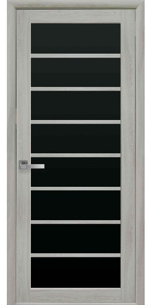 Межкомнатные двери Виола с черным стеклом viola-13