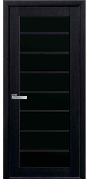 Межкомнатные двери Виола с черным стеклом viola-5