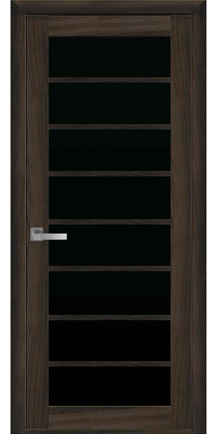 Межкомнатные двери Виола с черным стеклом viola-9