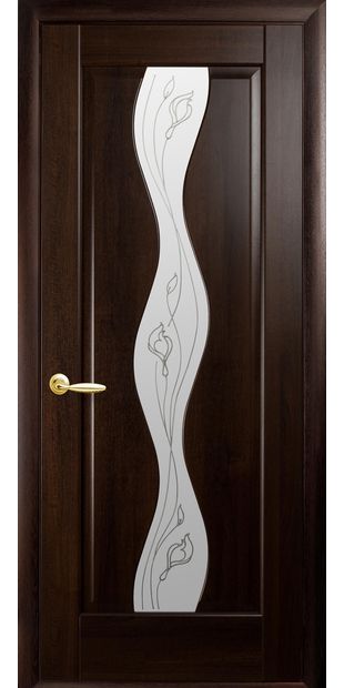Межкомнатные двери Волна со стеклом сатин и рисунком Р2 volna-10