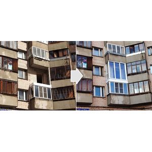 Балкон под ключ 3250х1550х850 мм