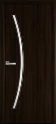 Межкомнатные двери Дива со стеклом сатин, Экошпон  Венге Brown