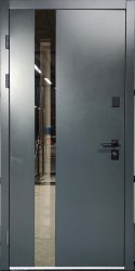 Двері вхідні в дім Елегант термо Афіна дерев'яна панель ArWood RAL 7016