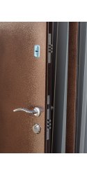Дверь входная в дом ОПТИМА ПВХ Дуб темный Б-308