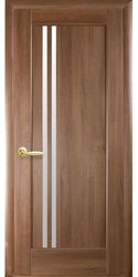 Межкомнатные двери Делла со стеклом сатин, ПВХ DeLuxe Золотая ольха