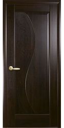 Межкомнатные двери Эскада глухое с гравировкой, ПВХ DeLuxe Каштан