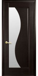 Межкомнатные двери Эскада со стеклом сатин, ПВХ DeLuxe Венге new